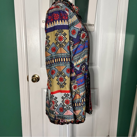 Johnny Was Black Velvet Floral Anorak Jacket Small - Picture 11 of 16